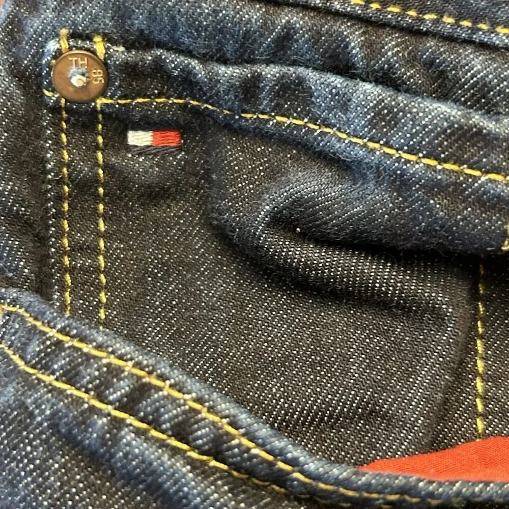 Tommy Hilfiger Jeans Mens Size W36 L26 Dark Wash Button Fly Denim Pants